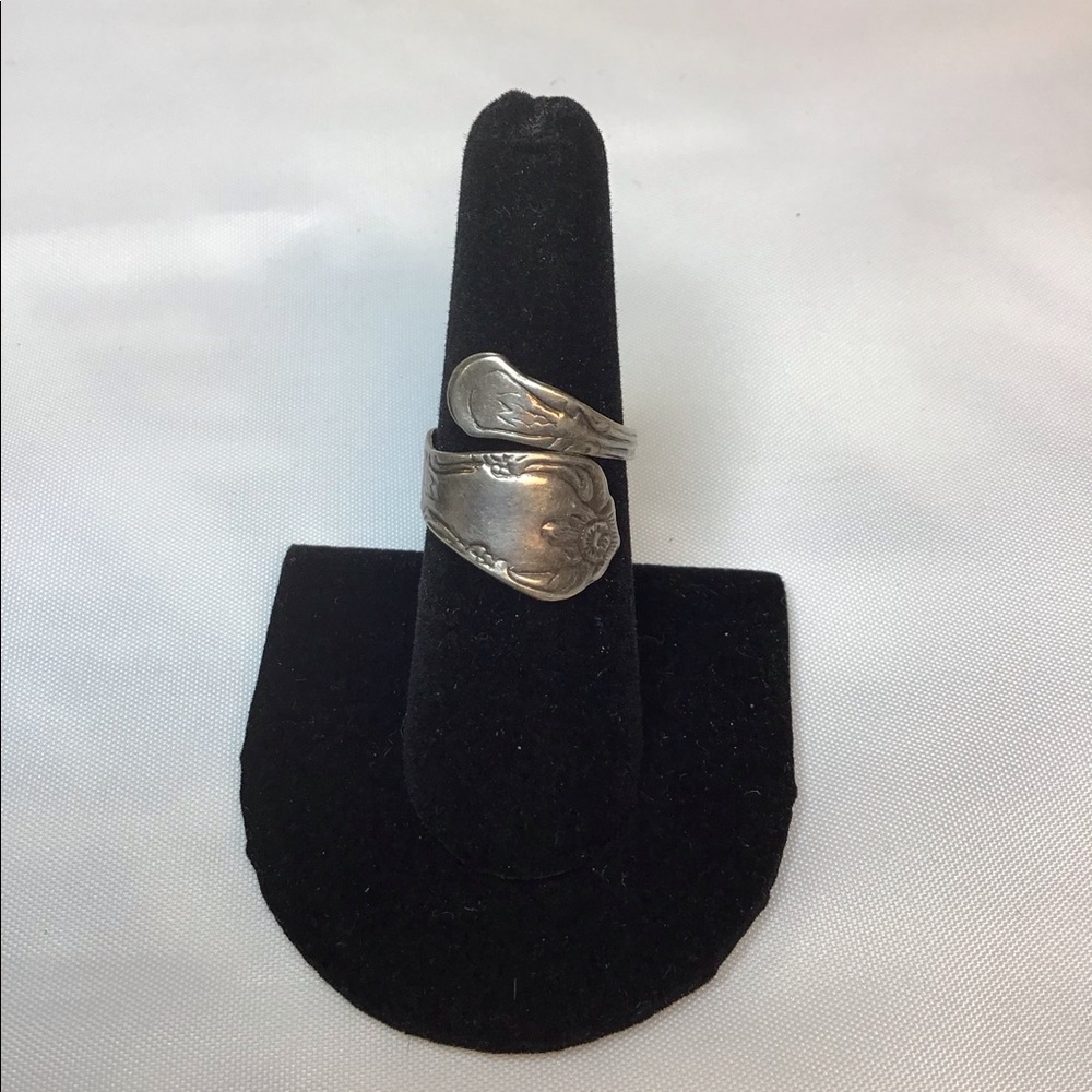 VINTAGE STERLING SILVER SPOON RING SIZE 7